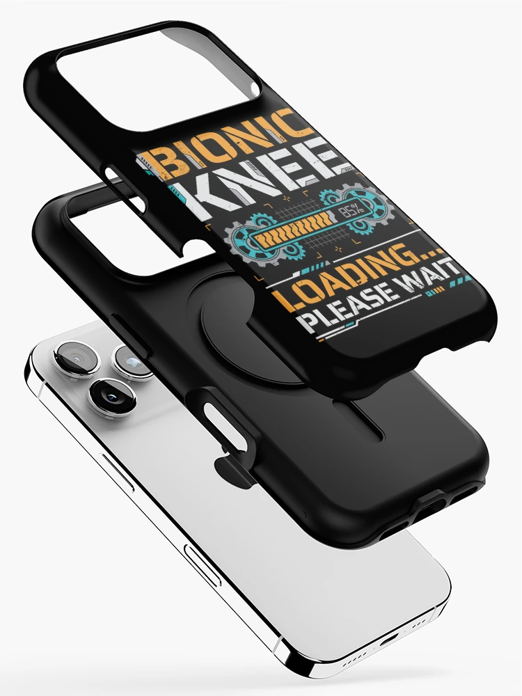 Thumbnail 2 of 4, iPhone Case, Bionic Knee Loading Please Wait Surgery Recovery designed and sold by Inkplain.