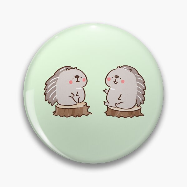 Item preview, Porcupines Chatting with Perfect Safe Distance designed and sold by Chunu Doodles.
