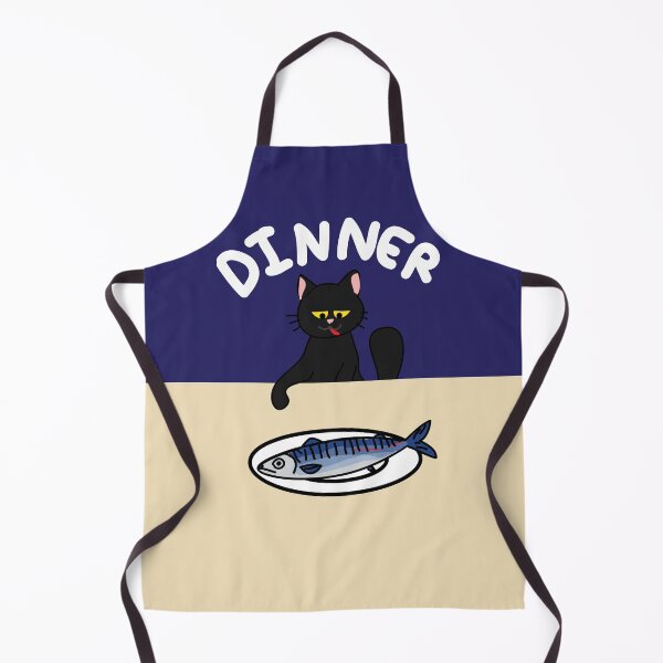Item preview, Dinner of black cat funny cute cat designed and sold by fluffyfamcraft.