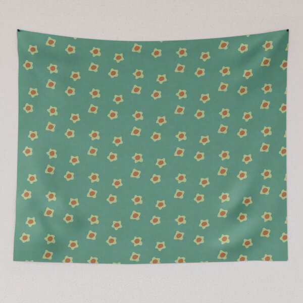 Item preview, Green Star Flower Pattern Cottagecore Boho Floral designed and sold by LeelaLab.