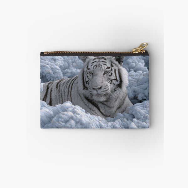 Item preview, The Frostbound Guardian – White Tiger Among the Clouds designed and sold by TreatLLC.