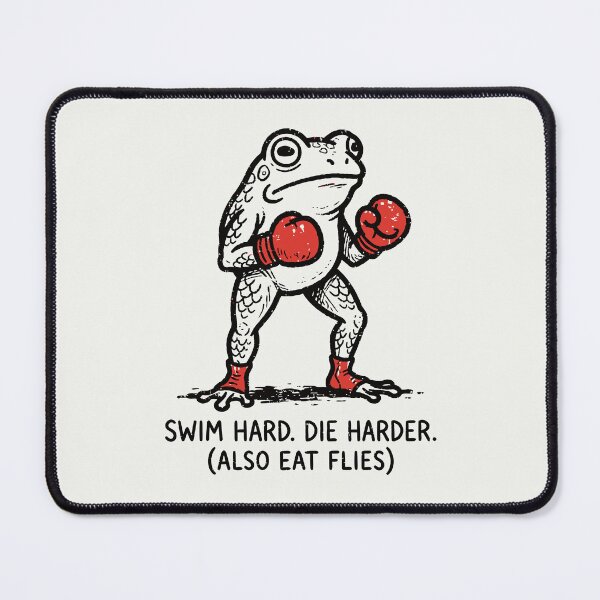Item preview, Swim Hard Die Harder Funny Boxing Frog designed and sold by Amir Faysal.