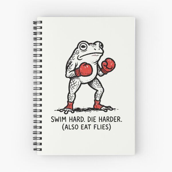 Item preview, Swim Hard Die Harder Funny Boxing Frog designed and sold by Amir Faysal.