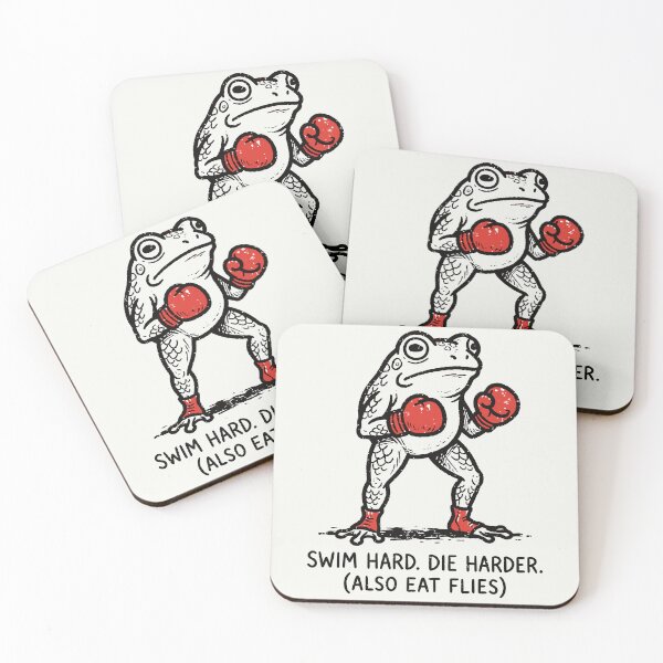 Item preview, Swim Hard Die Harder Funny Boxing Frog designed and sold by Amir Faysal.