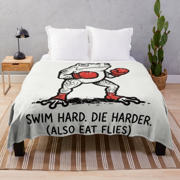 Item preview, Swim Hard Die Harder Funny Boxing Frog designed and sold by Amir Faysal.