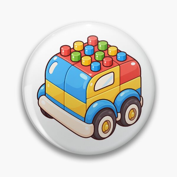 Item preview, Cute Rainbow Building Block Car Kawaii Toy Vehicle Cartoon designed and sold by mumeaw.