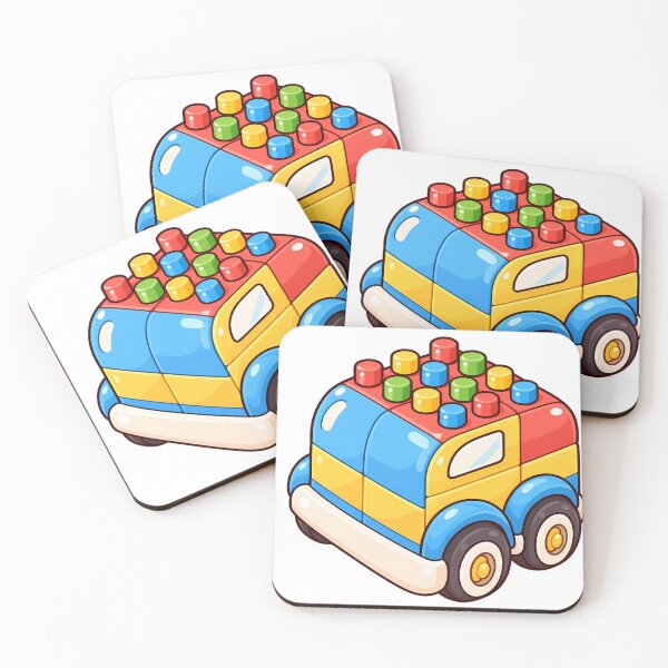 Item preview, Cute Rainbow Building Block Car Kawaii Toy Vehicle Cartoon designed and sold by mumeaw.