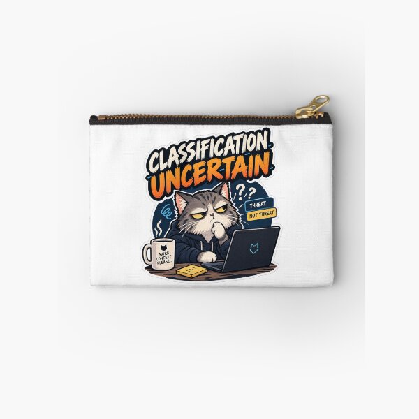 Item preview, Classification Uncertain Cat – Cybersecurity Analyst & Machine Learning Humor designed and sold by The Silly Grumpy Society.