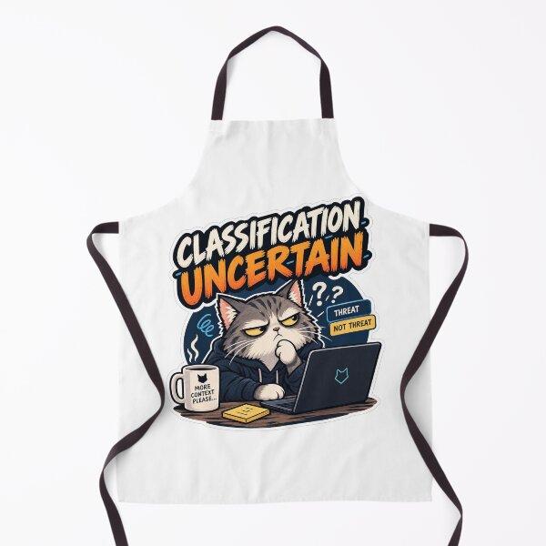 Item preview, Classification Uncertain Cat – Cybersecurity Analyst & Machine Learning Humor designed and sold by The Silly Grumpy Society.