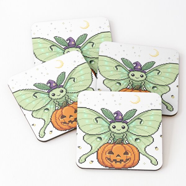 Item preview, Luna Moth Wizard Hat Pixel Art Halloween Pumpkin designed and sold by Ebodega.