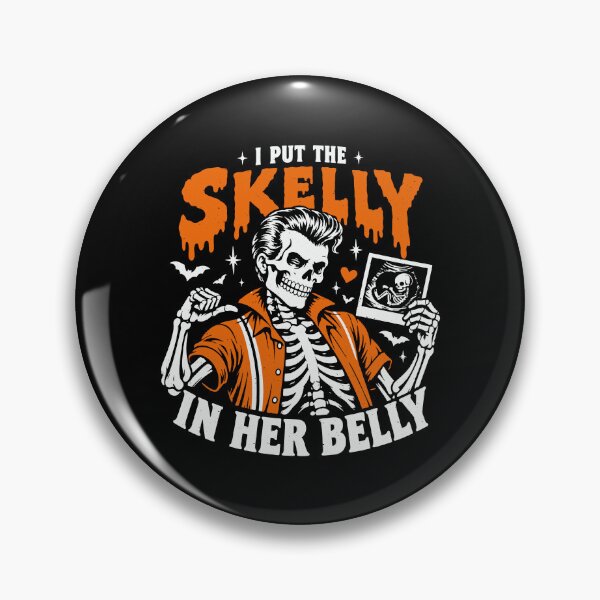 Item preview, I Put The Skelly In Her Belly: Halloween Pregnancy Announcem designed and sold by gunaone-design.