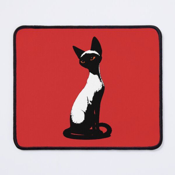 Item preview, Elegant Siamese Cat - Minimalist Art & Orange Eyes designed and sold by Louis Vairel.