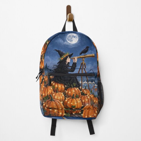 Item preview, The Witch and Her Raven Stargazing into the Cosmos designed and sold by DibujandoPorfa.