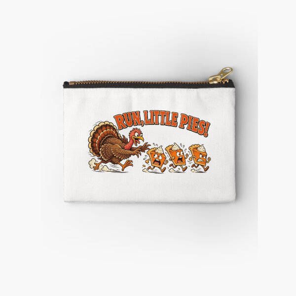 Item preview, Run Little Pies Funny Turkey Chasing Pumpkin Pie Graphic designed and sold by CozyCubs-Art.