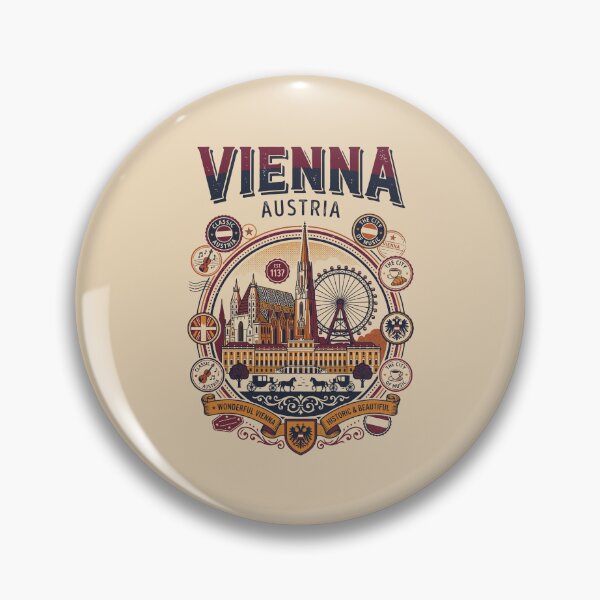 Item preview, Vienna Austria Vintage Travel Poster Landmarks Stamp designed and sold by Amir Faysal.