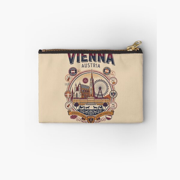 Item preview, Vienna Austria Vintage Travel Poster Landmarks Stamp designed and sold by Amir Faysal.