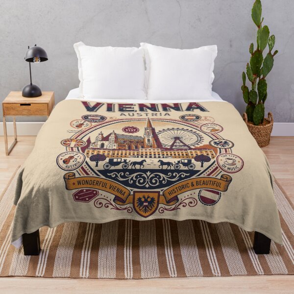 Item preview, Vienna Austria Vintage Travel Poster Landmarks Stamp designed and sold by Amir Faysal.