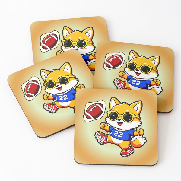Item preview, Kawaii American Football Fox - Cool Fox with American Football 22 designed and sold by AstronautMerch.