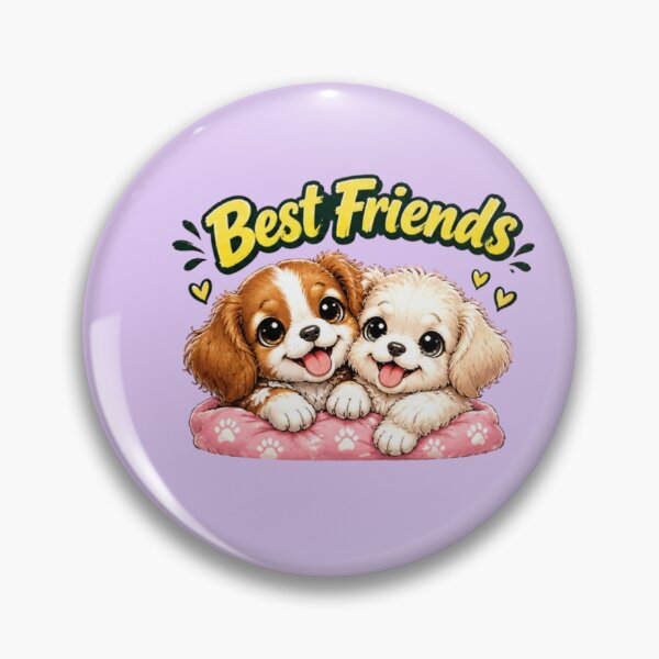 Item preview, Best Friends Forever – Two Cute Puppies designed and sold by MushArtist.