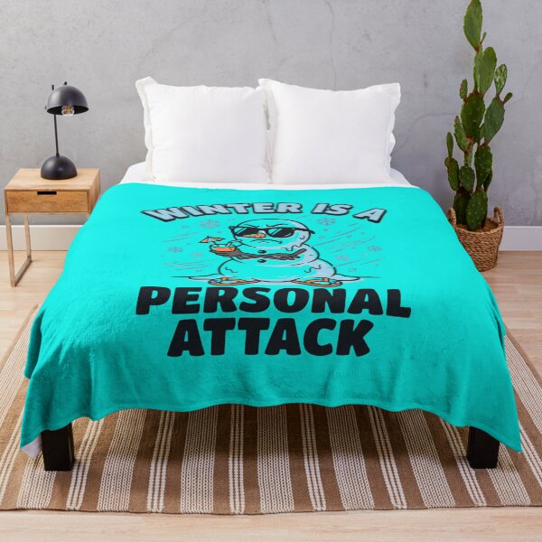 Item preview, Winter Is a Personal Attack Funny Snowman Design designed and sold by LuckyInk11.