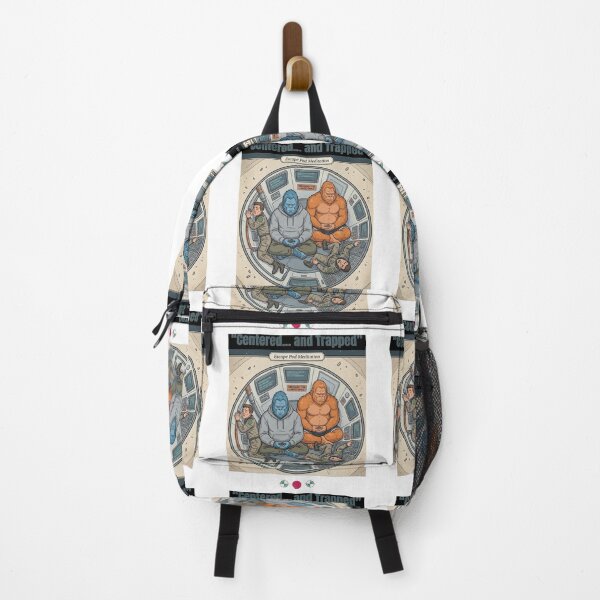 Item preview, Centered And Trapped Bigfoot Sci-Fi Escape Pod Yoga Meme designed and sold by Whimsy Trail Co.