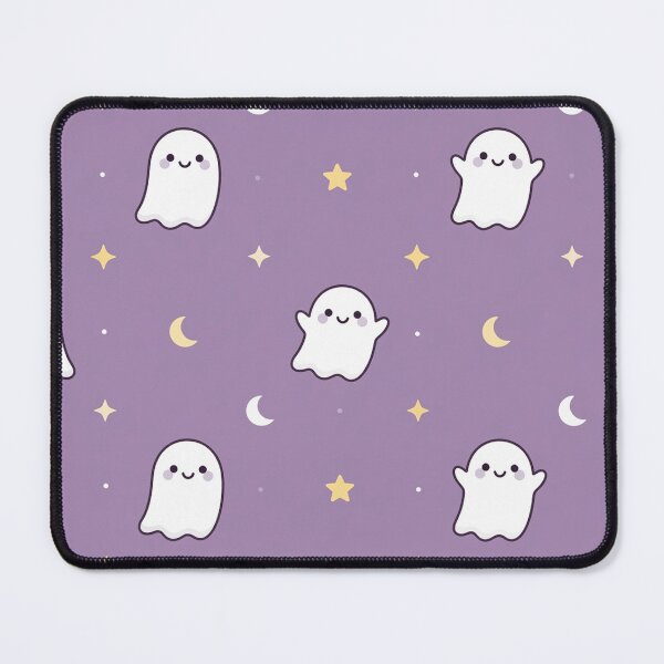 Item preview, Kawaii Ghost Pattern Purple Moon Stars Cute Spooky designed and sold by LenNo9881.