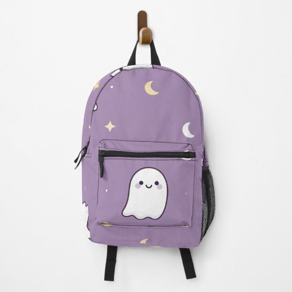 Item preview, Kawaii Ghost Pattern Purple Moon Stars Cute Spooky designed and sold by LenNo9881.