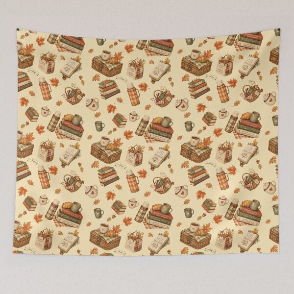 Item preview, Bookish Autumn Seamless Pattern designed and sold by SMartin.