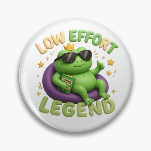 Item preview, Lazy Frog Low Effort Legend – Funny Lazy Mood Design designed and sold by LuckyInk11.