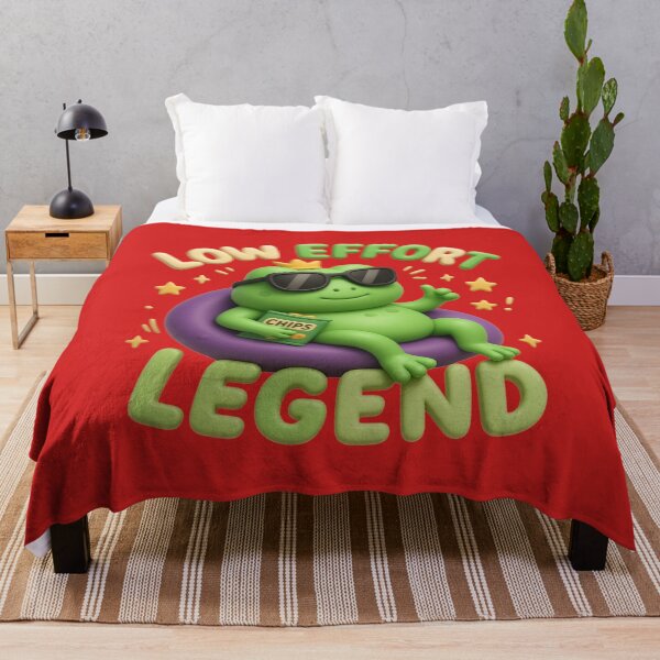 Item preview, Lazy Frog Low Effort Legend – Funny Lazy Mood Design designed and sold by LuckyInk11.