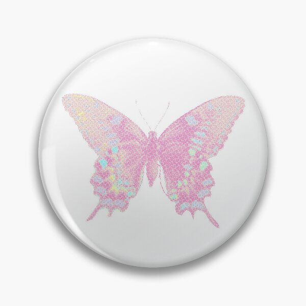 Item preview, Y2K Halftone Pink Butterfly - Retro Cyber Dot Matrix Aesthetic Art designed and sold by DanisPixieArt.
