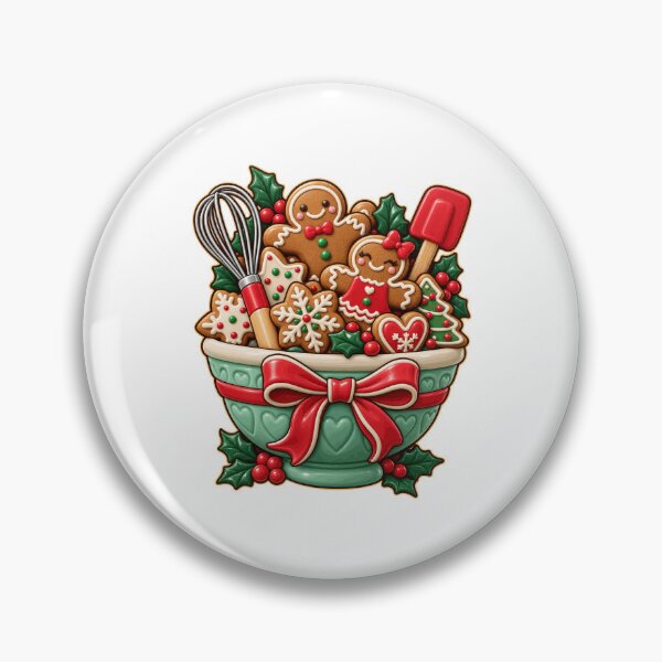 Item preview, Gingerbread Mixing Bowl Christmas Baker Art designed and sold by TeNovaStudio.
