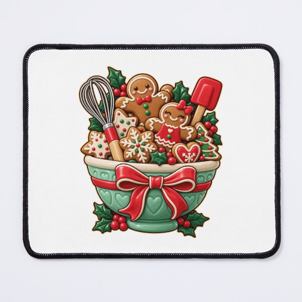Item preview, Gingerbread Mixing Bowl Christmas Baker Art designed and sold by TeNovaStudio.