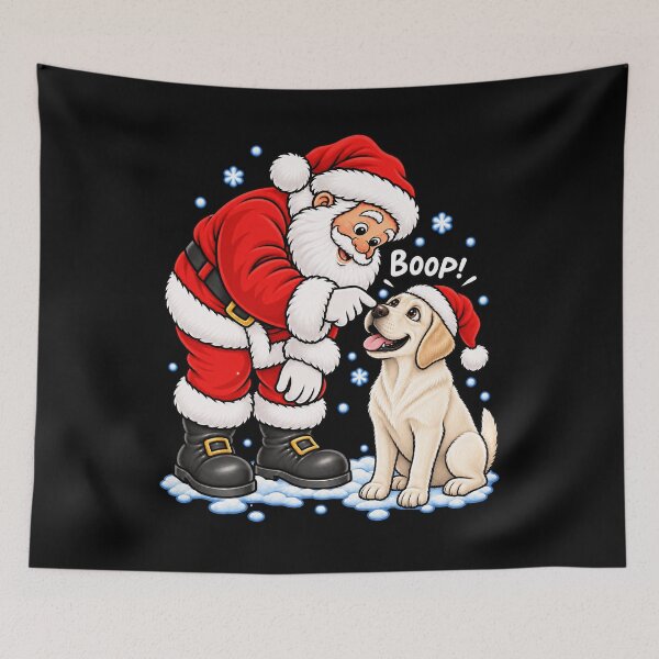 Item preview, Funny White Labrador Dog Santa Boop Merry Chirstmas Mom Dad designed and sold by rafaeltto.
