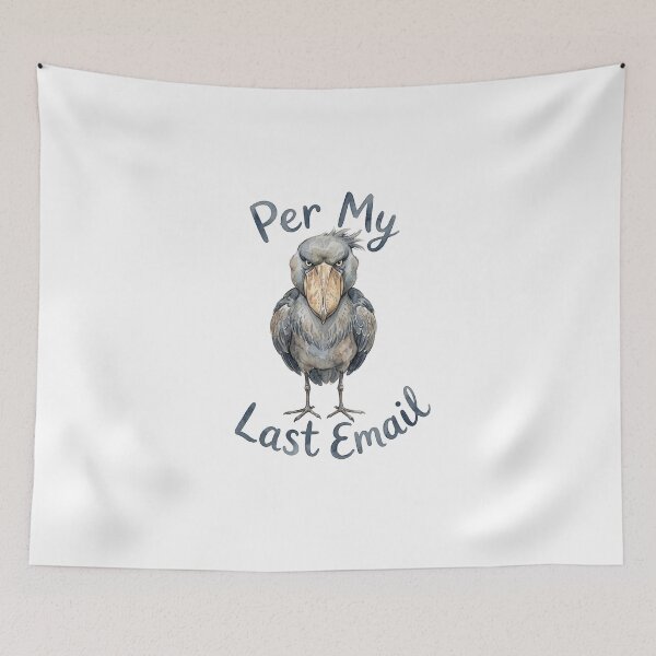 Item preview, Funny Shoebill Per My Last Email Watercolor Art designed and sold by Digitalphoto4u.