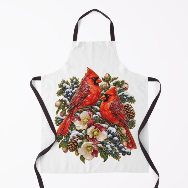 Item preview, Winter Cardinal Hellebore Snow Garden Art designed and sold by TeNovaStudio.