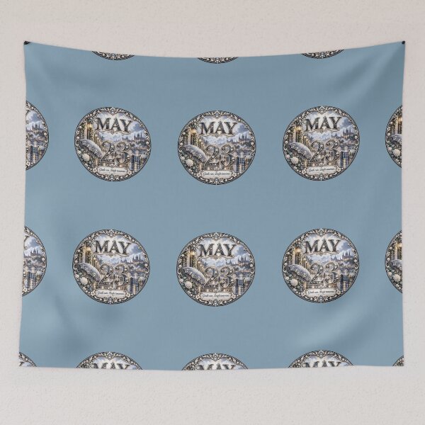 Item preview, May 23 Birthday Rainy City Design | Elegant Floral Umbrella Gift designed and sold by LunaMoments.