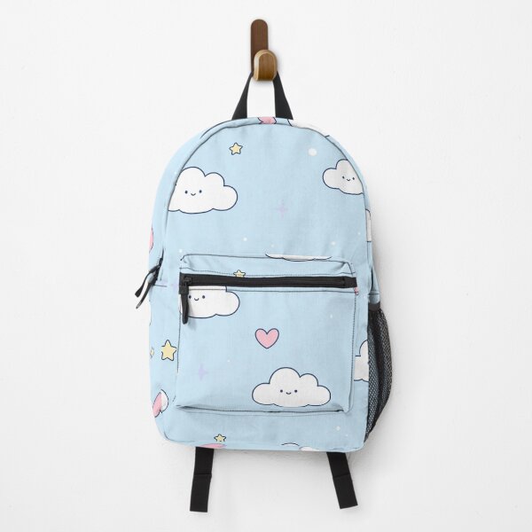 Item preview, Kawaii Cloud Heart Pattern Pastel Blue Dreamy Sky designed and sold by LenNo9881.