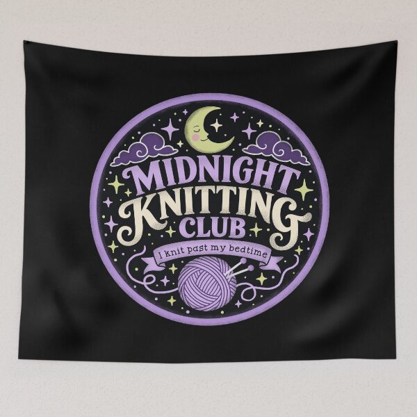 Item preview, Midnight Knitting Club - I knit past my bedtime designed and sold by OHBOY! Handmade.