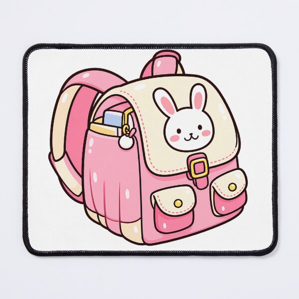Item preview, Cute Pink Bunny Backpack Kawaii Pastel School Bag Cartoon designed and sold by mumeaw.