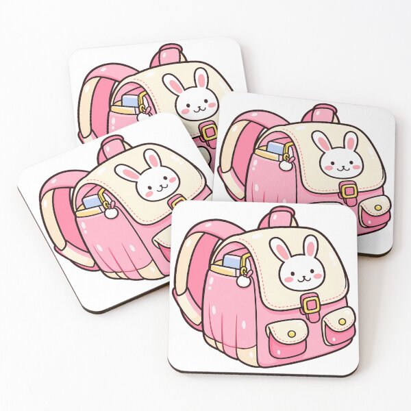 Item preview, Cute Pink Bunny Backpack Kawaii Pastel School Bag Cartoon designed and sold by mumeaw.