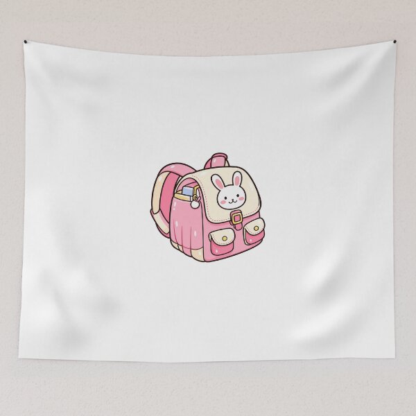 Item preview, Cute Pink Bunny Backpack Kawaii Pastel School Bag Cartoon designed and sold by mumeaw.