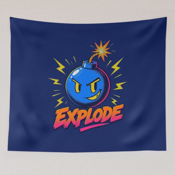 Item preview, Retro Arcade Bomb Explode Comic Art designed and sold by lucastamoo.