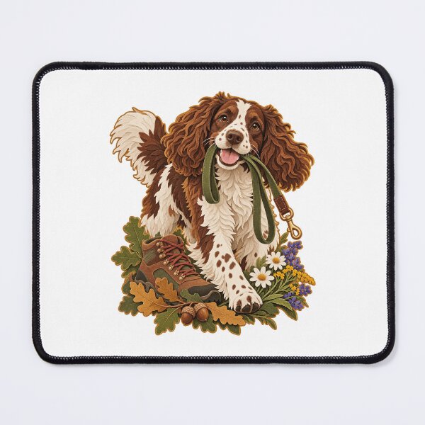 Item preview, Spaniel Wildflower Walking Trail Dog Art designed and sold by TeNovaStudio.