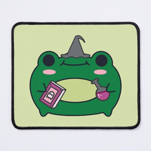 Item preview, Cute Frog Wearing Witch Hat – Kawaii Illustration designed and sold by DrawnByAllu.