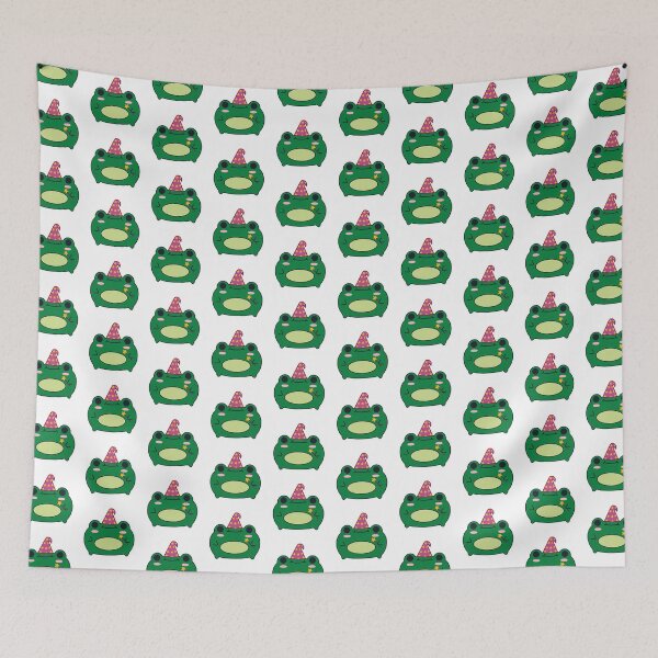 Item preview, Cute Frog Wearing Wizard Hat – Kawaii Illustration designed and sold by DrawnByAllu.