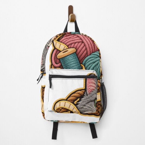 Item preview, Cat Sewing Basket Yarn Lover Art designed and sold by TeNovaStudio.
