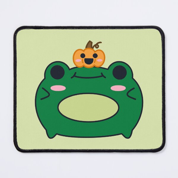 Item preview, Cute Frog Wearing Pumpkin Hat – Kawaii Illustration designed and sold by DrawnByAllu.