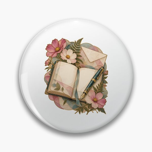 Item preview, Journaling Fountain Pen Wildflower Memory Art designed and sold by TeNovaStudio.