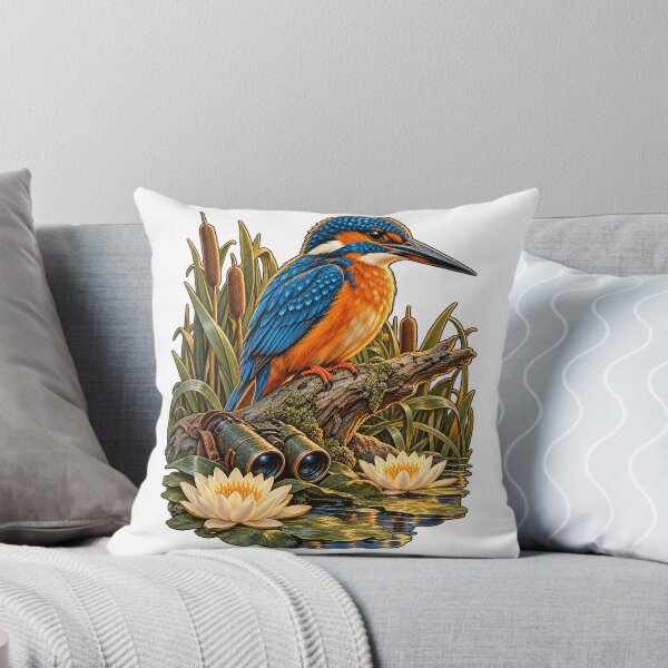 Item preview, Kingfisher Birdwatching River Nature Art designed and sold by TeNovaStudio.